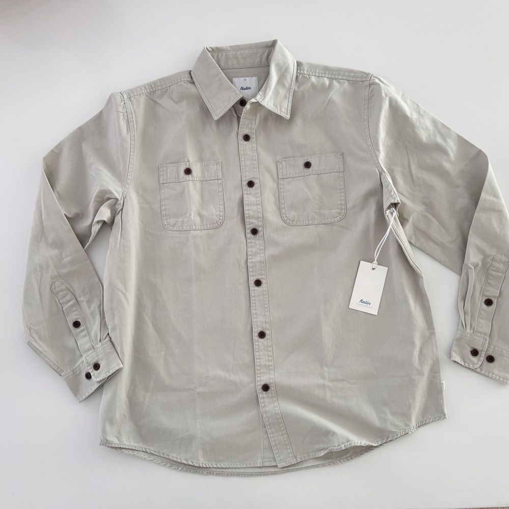 Katin Light Beige Button-Down Casual Shirt